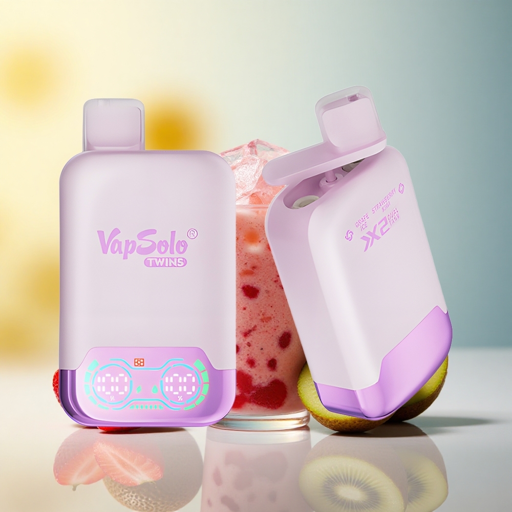 Vapsolo Twins 20000 Gelo de Uva & Morango Kiwi com 40ml e Tipo-C