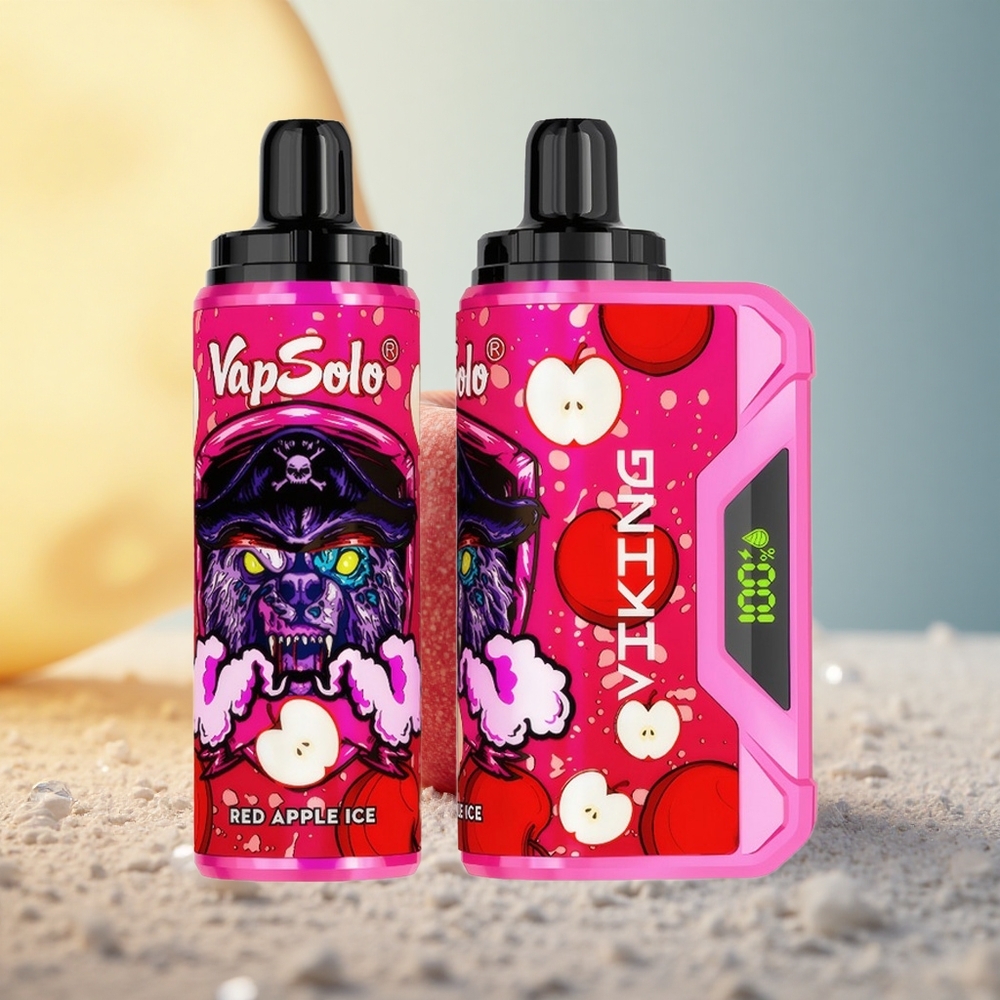 VapSolo VIKING 12000 Maçã Vermelha Gelo com Tipo-C e 22ml